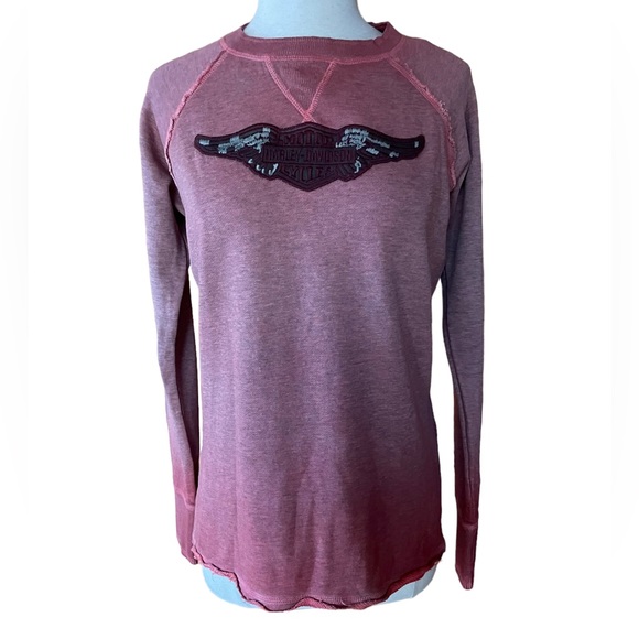 NWT Harley-Davidson Wing Logo Raglan Pullover‎ - Picture 1 of 7